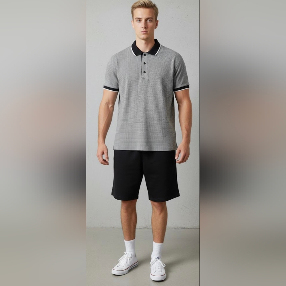 Vtg Billboard 100% Cotton Men Polo Shirt Large